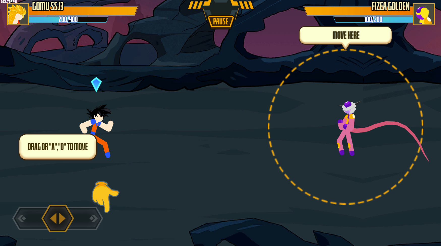 Stickman Dragon Fight combat gameplay